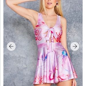 Blackmilk OCTOPUS'S GARDEN PINK SLEEVELESS RIO PLAYSUIT - LIMITED